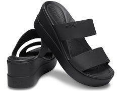 GENEK 206219 CROCS BROOKLYN MID WEDGE:PLASTIQUE/NOIR/CROCS/