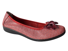 F1343 . TERRY RETRO:CUIR/ROUGE//