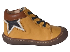 JACKY 3 AGONINO:CUIR/JAUNE//