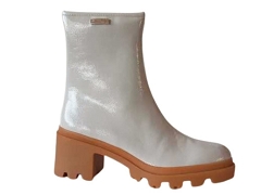 GJ400903 DELIZIA:VERNIS (CUIR+SYNT)/BLANC//