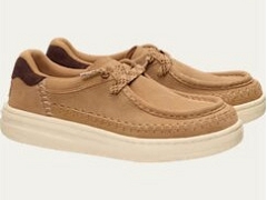DUDE HARPER MOC CRAFTED SUEDE<br>Marron