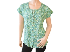 ELIBRA L80256 . BLOCK CREPE:VERT//