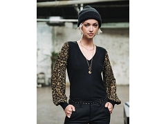 H30287 LAONIE LEOPARDO:NOIR//