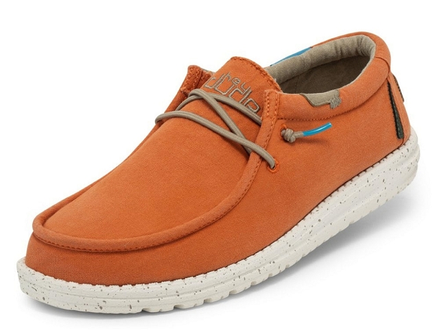 Dude homme wally washed jaune et orange