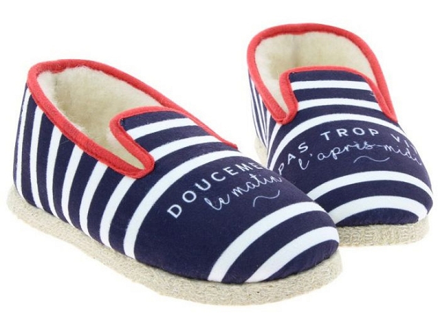 Chausse mouton femme message . f bleu
