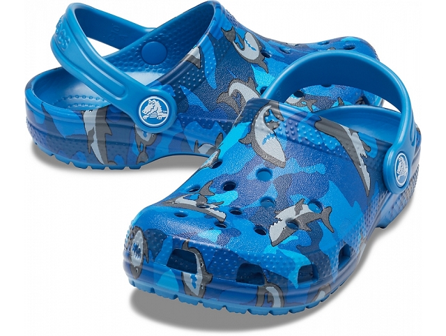 Crocs europe divers 206147 classic shark clog bleu