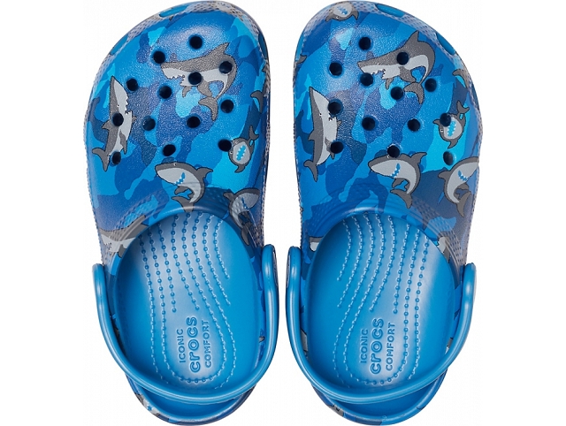 Crocs europe divers 206147 classic shark clog bleu5984401_5