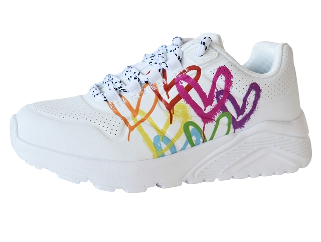 Skechers fille uno lite love brights . 314061l blanc