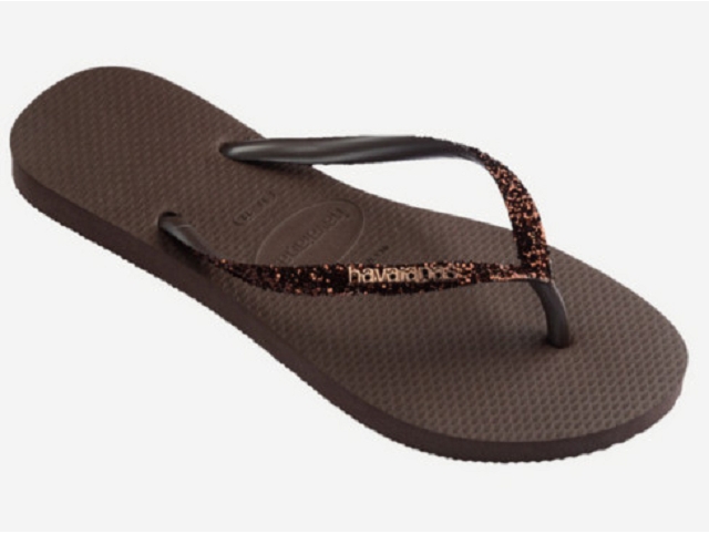 Havaianas fille glitterii marron