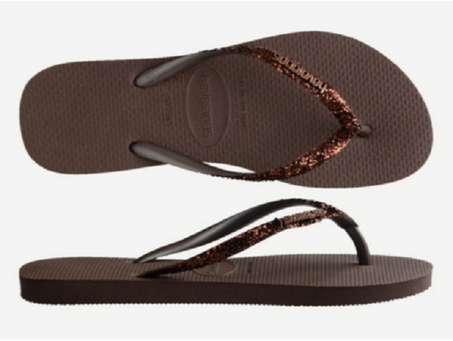 Havaianas fille glitterii marron6079806_4