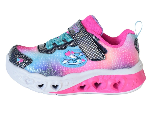 Skechers bebe flutter heart lights . 302315n rose et violet6091501_2