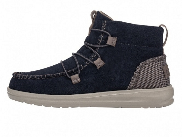 Dude femme eloise grip suede bleu
