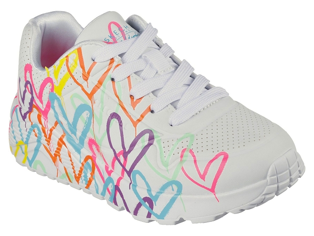 Skechers fille uno lite . 314064l blanc