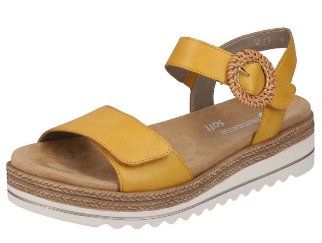 Remonte femme d0q52 jaune et orange