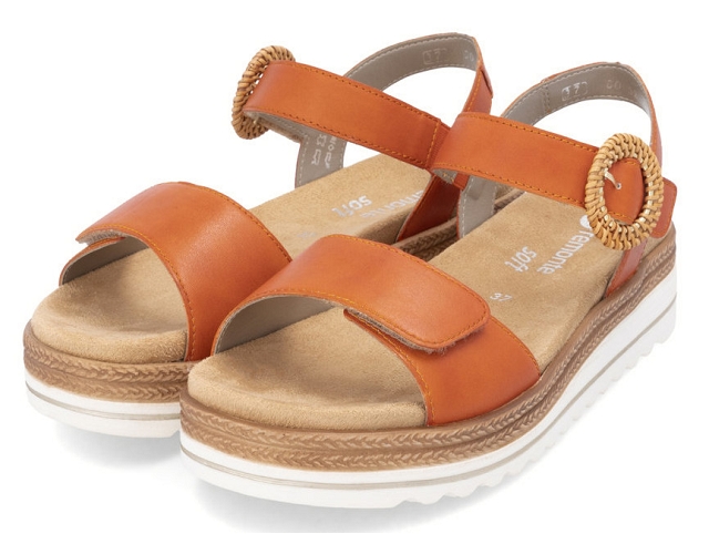 Remonte femme d0q52 jaune et orange