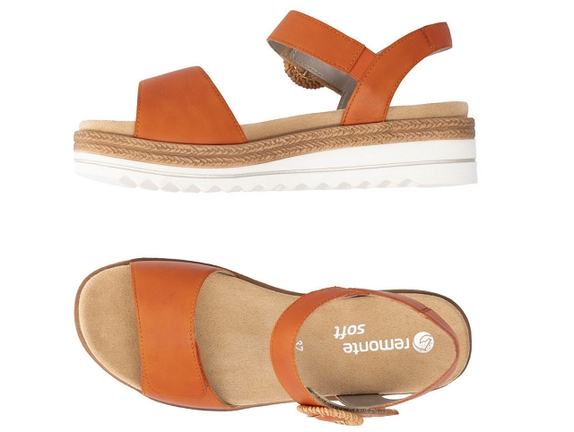 Remonte femme d0q52 jaune et orange6226403_5