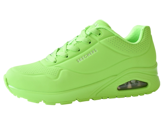 Skechers femme uno . night shades . 73667 vert
