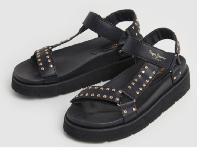 Pepe jeans footwear femme pola metal . pls90678 noir
