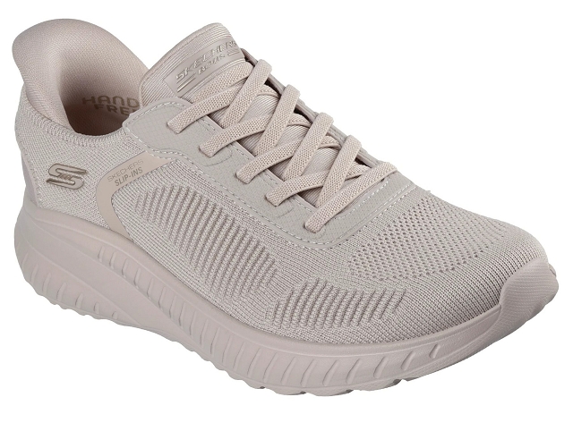 Skechers femme slip ins . bobs sport squad . 117497 beige