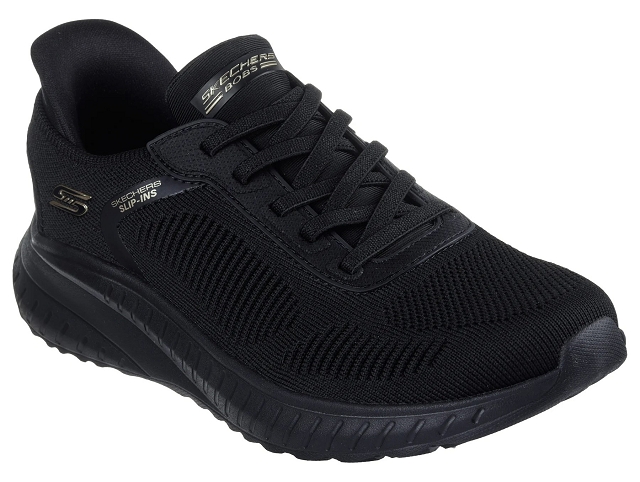 Skechers femme slip ins . bobs sport squad . 117497 noir
