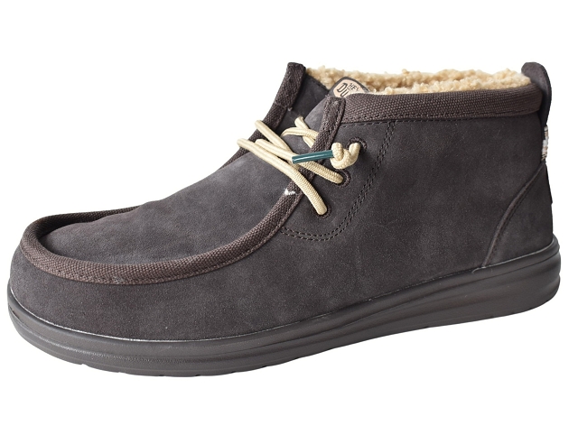 Dude homme wally mid gripr warmth marron