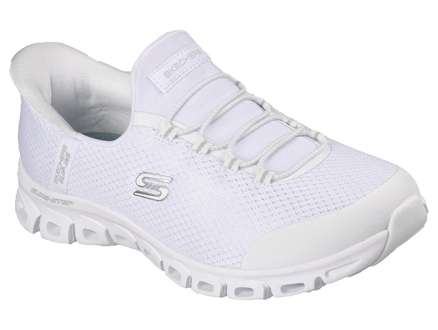Skechers femme slip ins . glide step pursu  104547 blanc