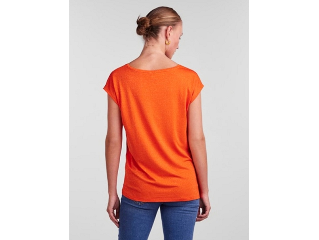 Pieces femme 17078572 pcbillo tee jaune et orange7354922_4