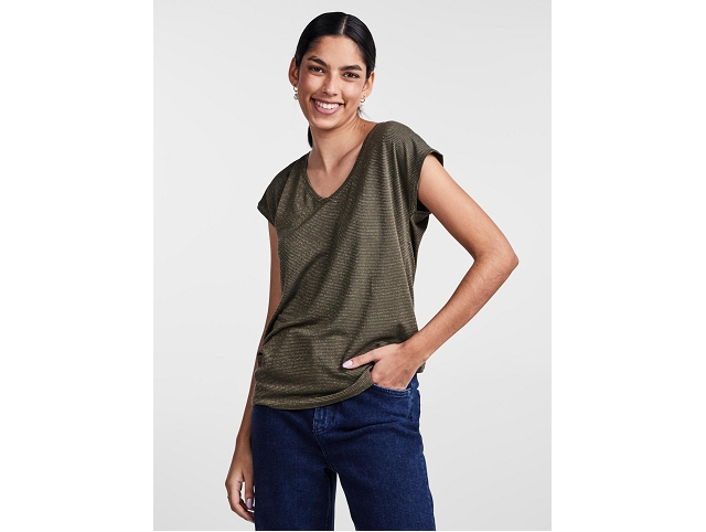 Pieces femme 17078572 pcbillo tee vert7354925_2