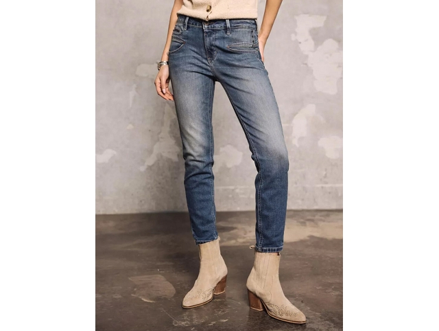 Freeman t.porter femme alexa high waist cropped s.sdm . 25538 bleu