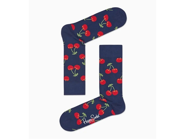 Happy socks bonneterie cherry sock bleu