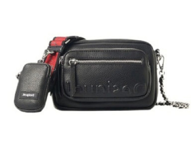 Desigual maroquinerie 21waxpax . embossed half cambridge noir