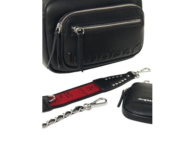 Desigual maroquinerie 21waxpax . embossed half cambridge noir7736702_3