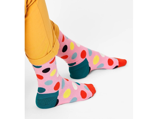 Happy socks bonneterie bdo01 . big dot rose et violet7761202_2