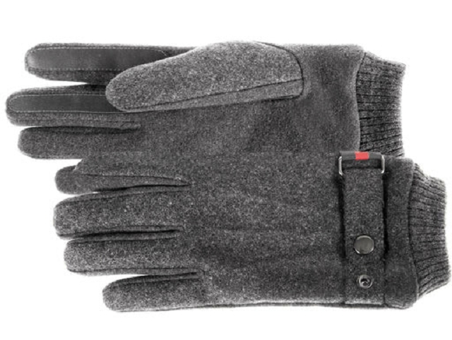 Isotoner Gants Homme Cuir Tactile Doublé 8.5 Noir