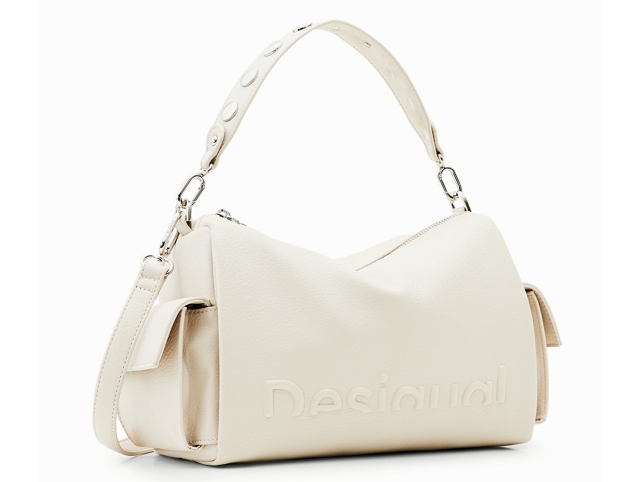 Desigual maroquinerie 23waxp04 . half logo habana blanc