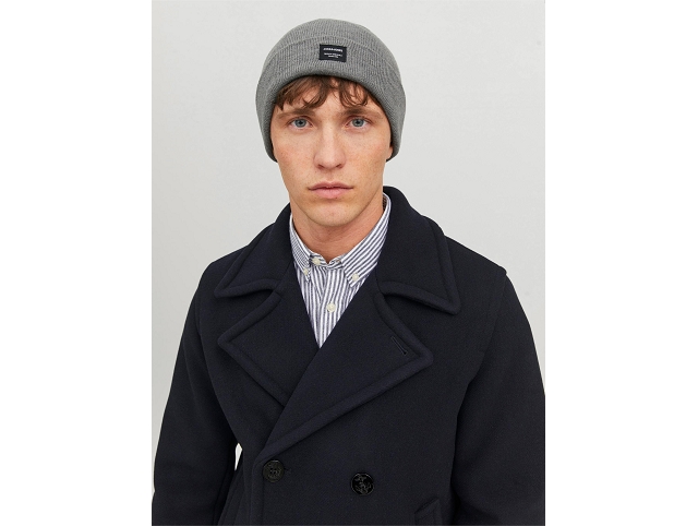 Jack and jones chapeau 12092815 . jacdna beanie gris8057102_2