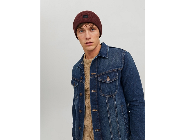 Jack and jones chapeau 12092815 . jacdna beanie rouge8057105_2