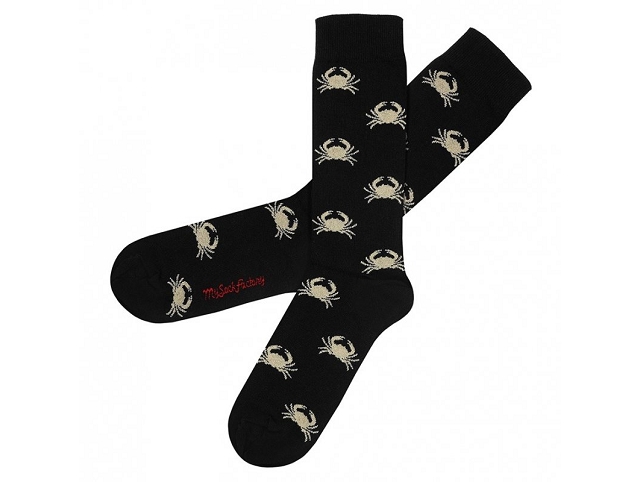 My sock factory bonneterie golden crab noir