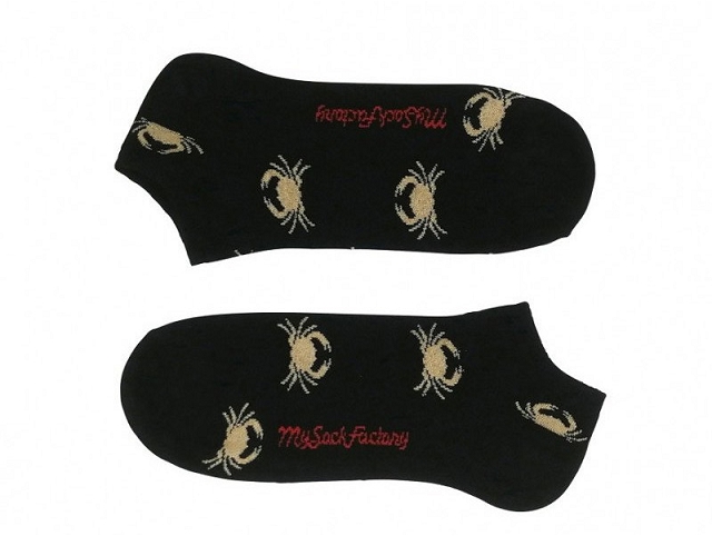 My sock factory bonneterie mini golden crab noir