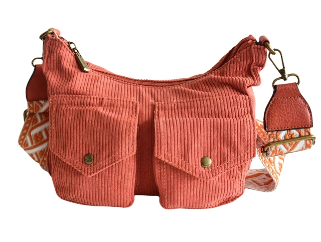 Mandoline maroquinerie 3996 jaune et orange