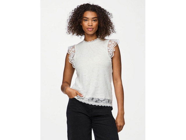 Pieces femme 17120454 . pcolline sl lace blanc8243602_2