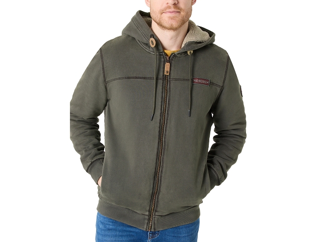 Timezone homme sweat hoodie . 28.10244.06.6880 vert
