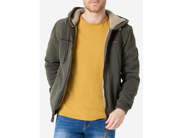 Timezone homme sweat hoodie . 28.10244.06.6880 vert8270201_2