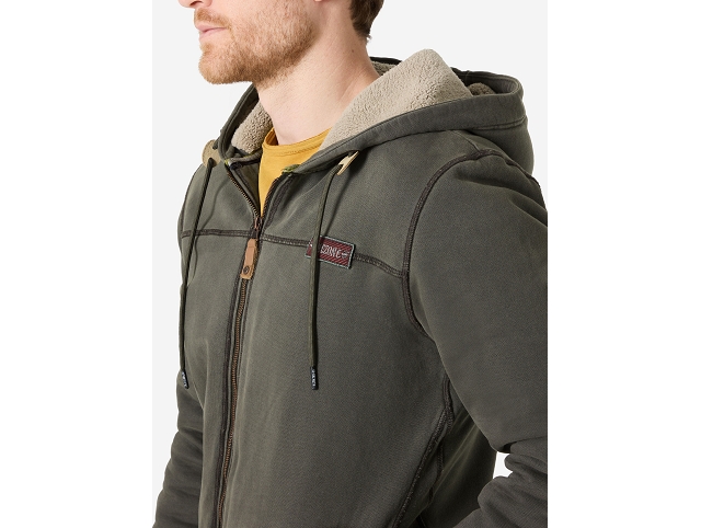 Timezone homme sweat hoodie . 28.10244.06.6880 vert8270201_3