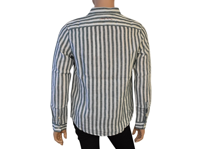 Teddy smith homme c.linen stripe . 10718226d vert8332601_3
