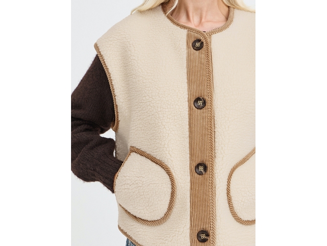 Byoung femme 20819119 . bycotty waistcoat beige8373201_3