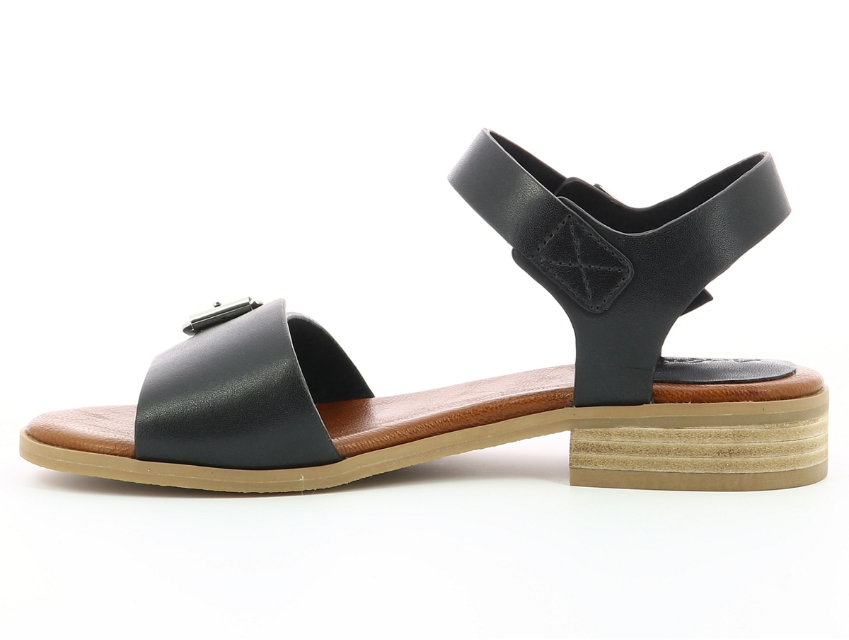 Bucidi Sandales Femme Kickers - Cuir Avec Boucle Et Semelle Caoutchouc