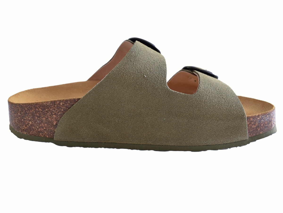 PLAKTON Mules CP Beta Kaki Multi - Confortables Et Légères Pour Femme