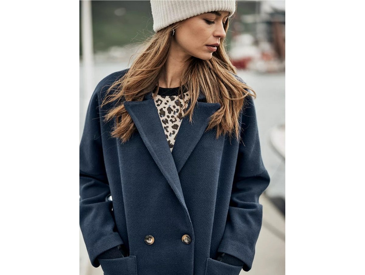 Veste Freeman T. Porter Velours Délavé Bleu Marine - Taille S Neuve Avec étiquettes