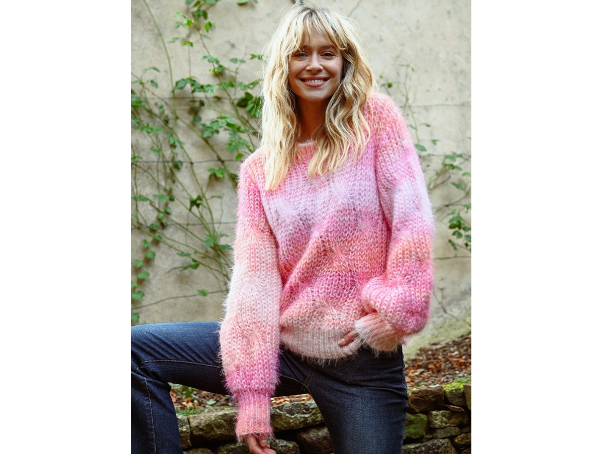Pull Molly Bracken Rose Pâle - Taille M, Manches Longues (Occasion Très Bon état)